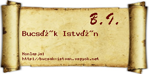 Bucsák István névjegykártya