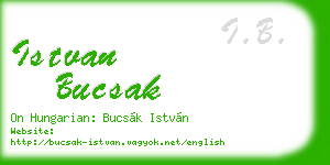 istvan bucsak business card
