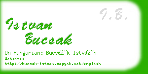 istvan bucsak business card